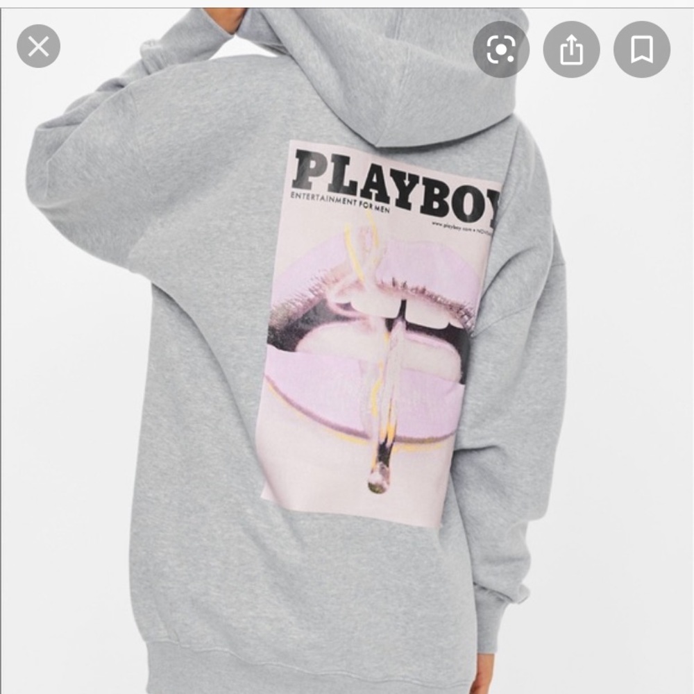 Playboy bunny missguided oversized hoodie dress